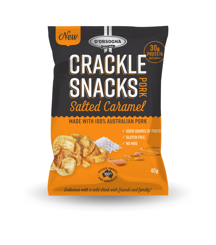Pork Crackle Snacks – Salted Caramel