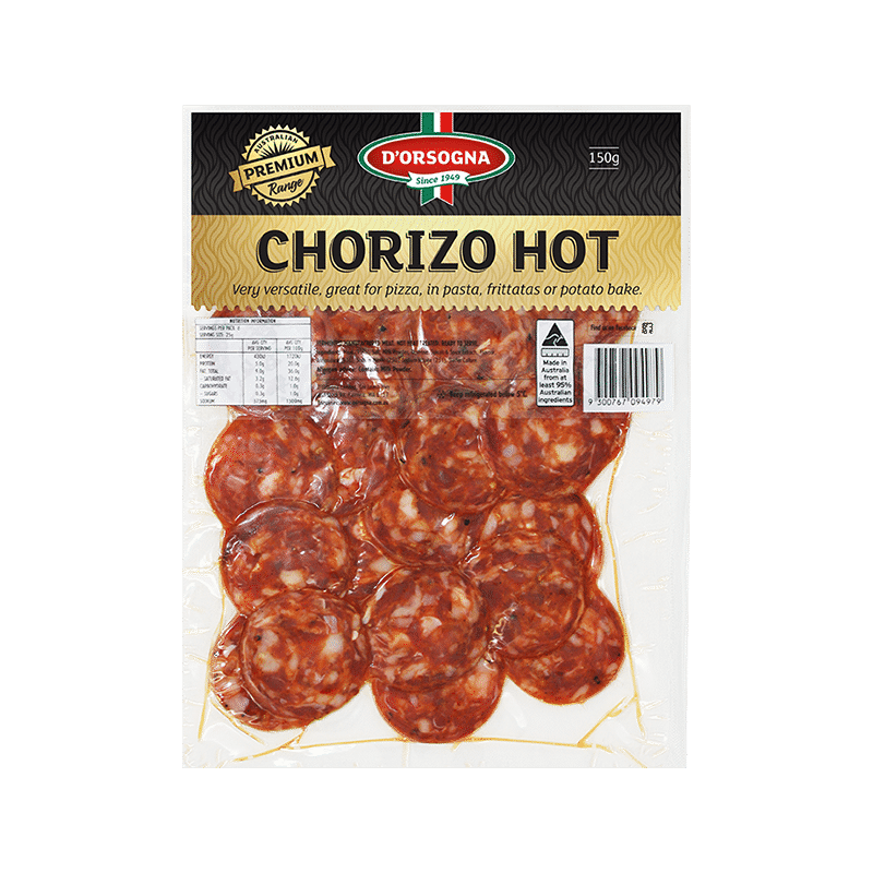 Premium Chorizo Hot 150g – D'Orsogna