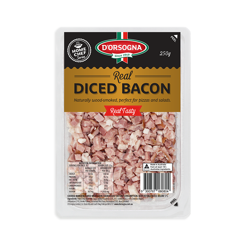 Real Diced Bacon 250g