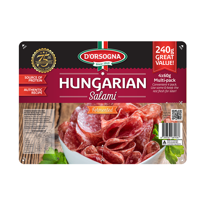 Hungarian Salami Quad pack 240g