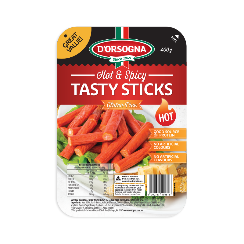 Tasty Sticks Hot & Spicy 400g