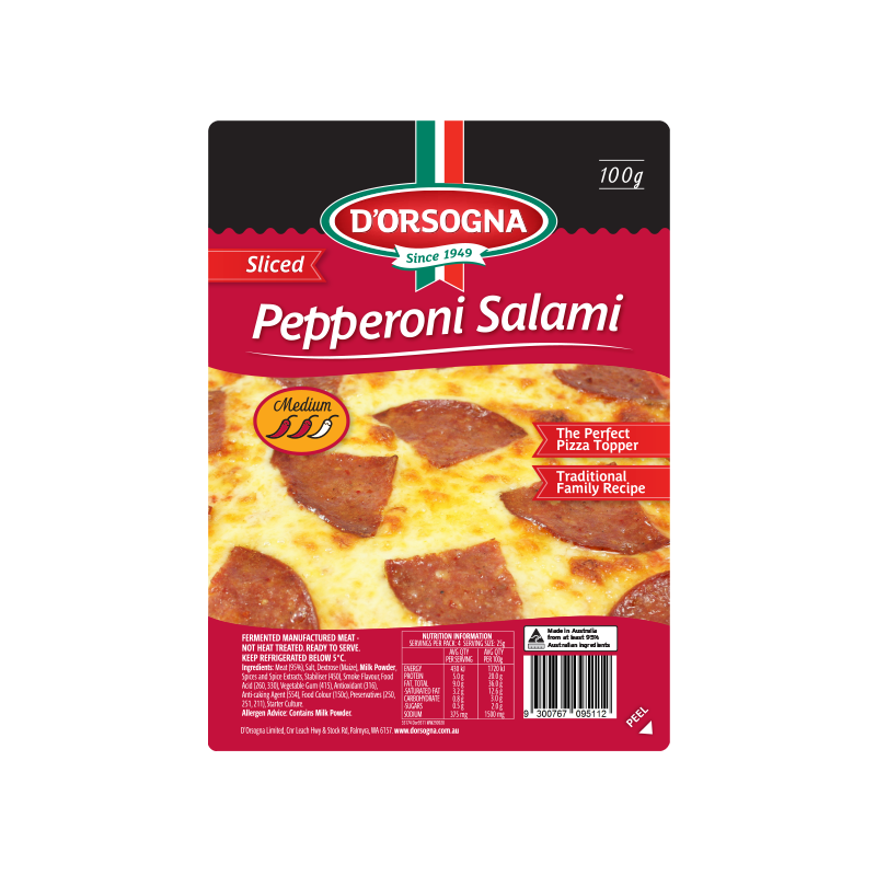 Family Classic Pepperoni Salami Sliced 100g