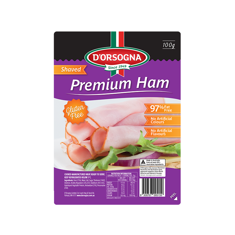 Family Classic Premium Ham shaved 100g – D’Orsogna