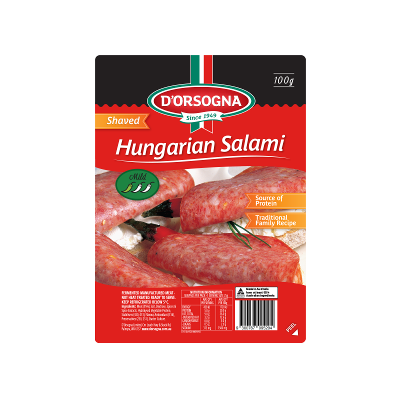 Family Classic Hungarian Salami Shaved 100g