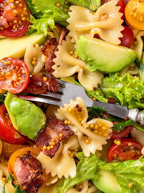 Image of Bacon Lettuce Tomato Pasta Salad on a table