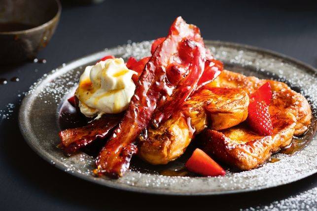 Brioche French Toast with Streaky Bacon