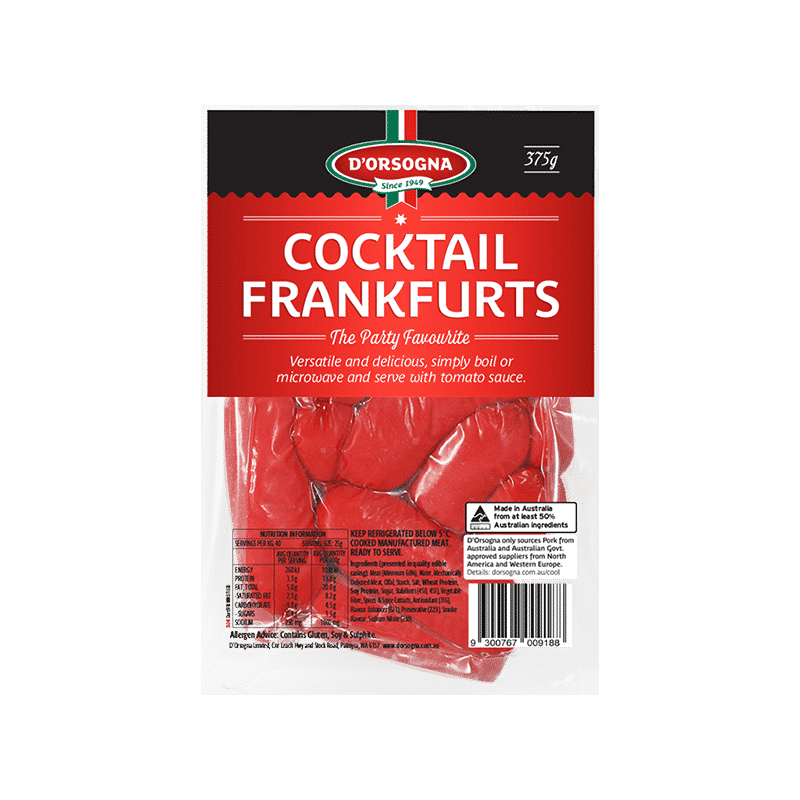 Cocktail franfurts 375g