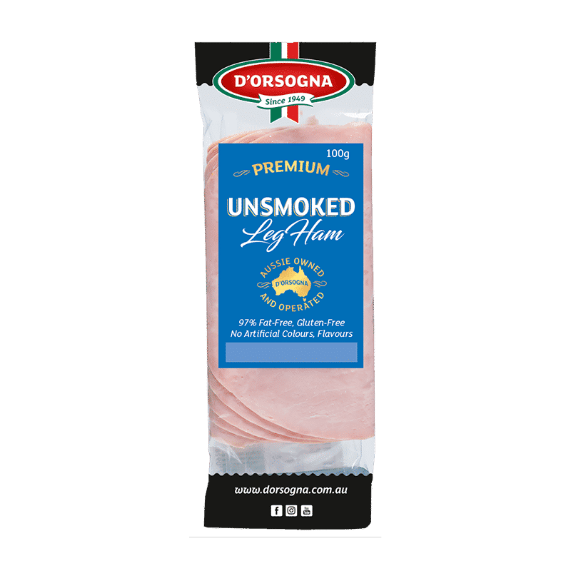 Premium Unsmoked Leg Ham 100g – D’Orsogna