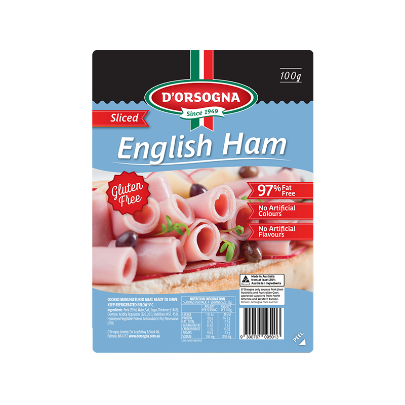 Family Classic English Ham sliced 100g – D’Orsogna