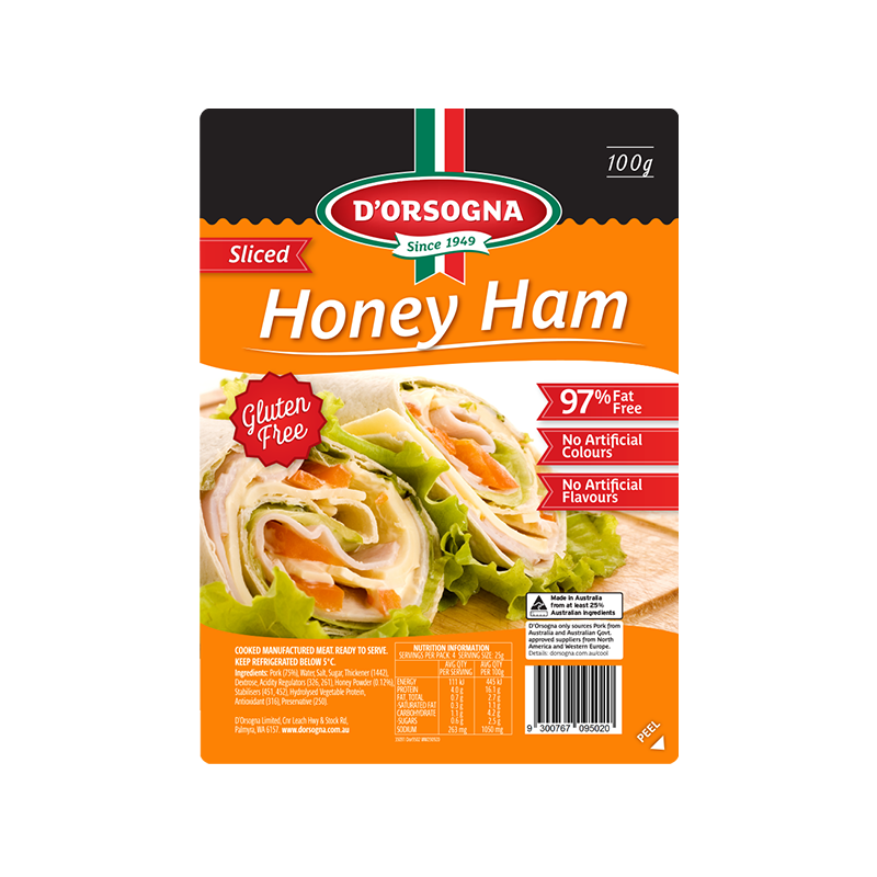Family Classic Honey Ham sliced 100g – D'Orsogna