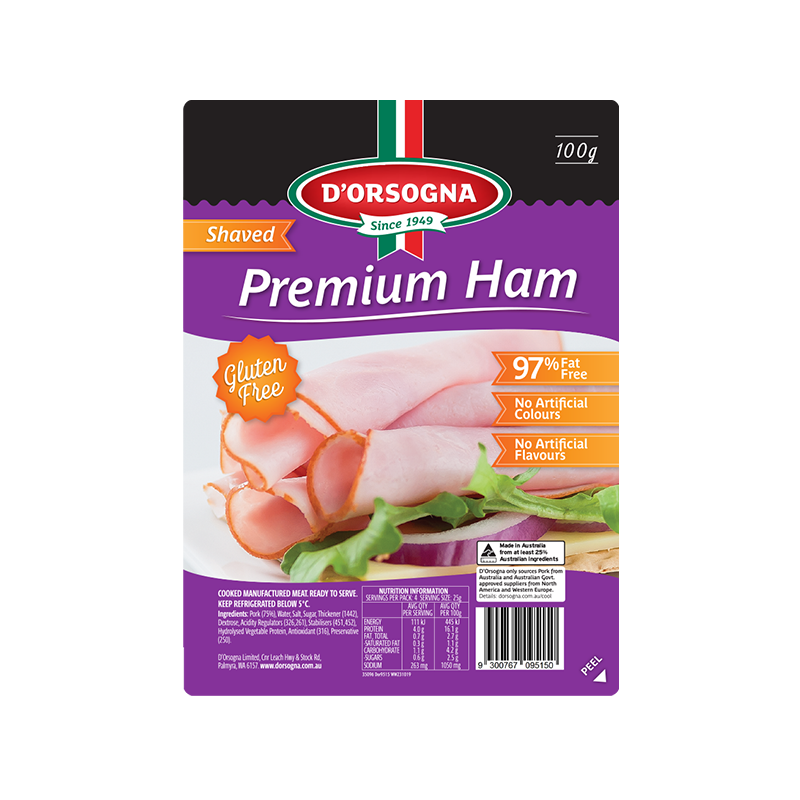 Family Classic Premium Ham shaved 100g – D'Orsogna