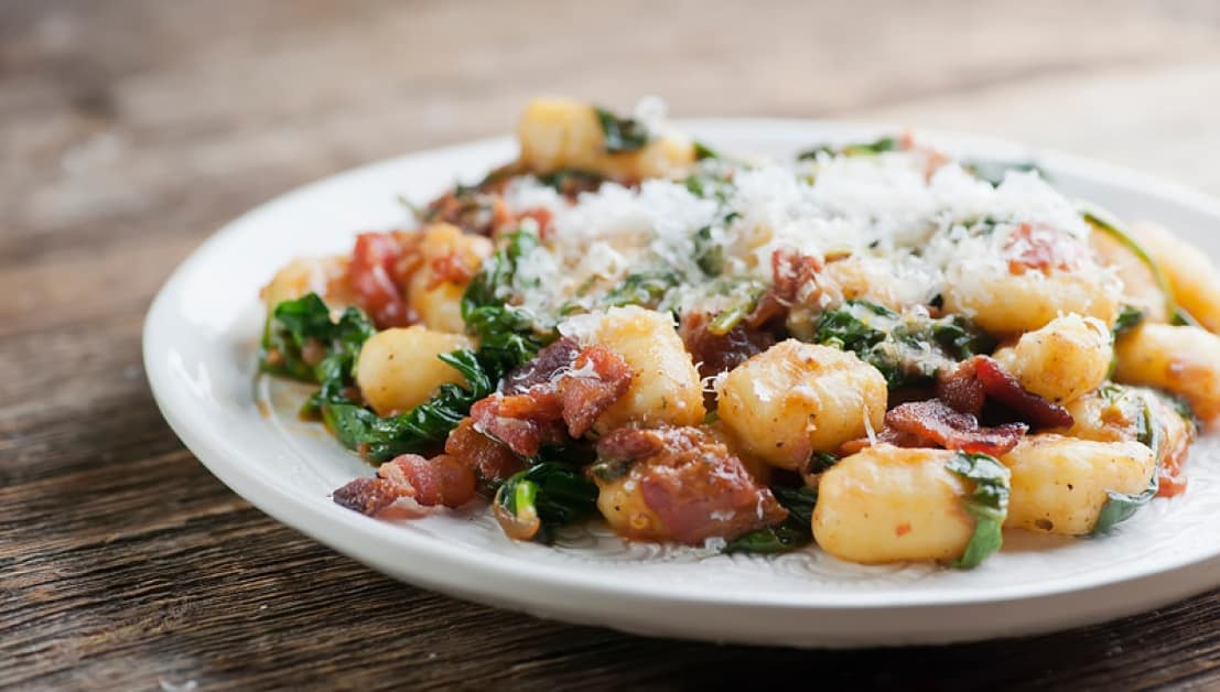 Gnocchi With Bacon And Mushrooms