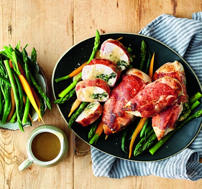 Ham & Chicken With Spinach & Parmesan