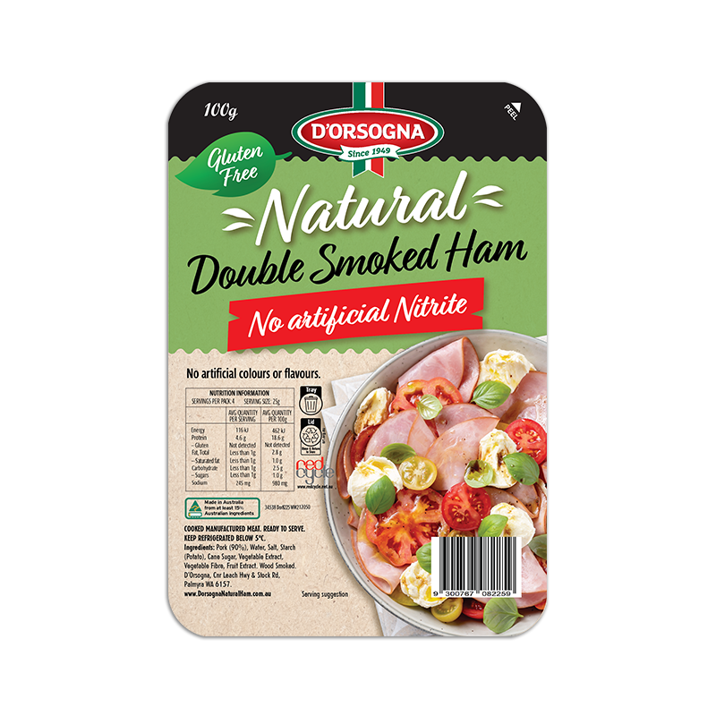 Natural Range Double Smoked Ham 100g with Shadow