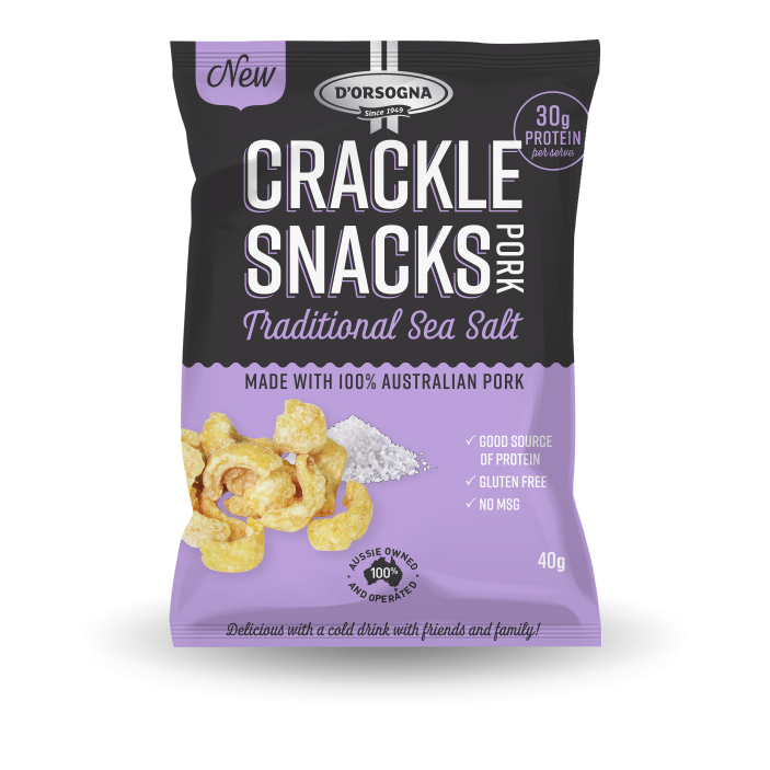 Pork Crackle Snacks -Traditional Sea Salt