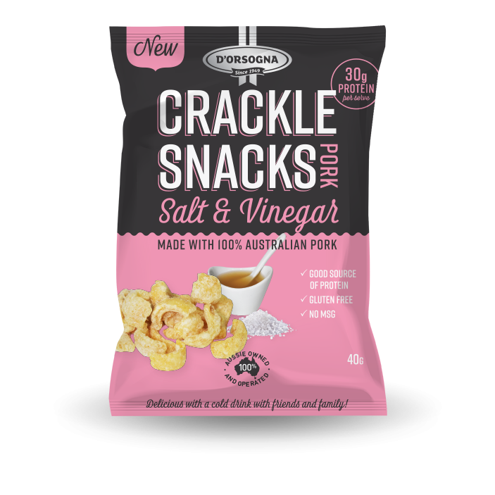 Pork Crackle Snacks - Salt & Vinegar