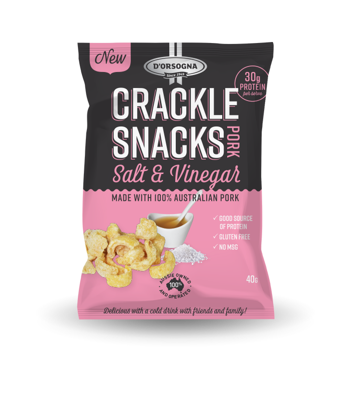 Pork Crackle Snacks – Salt & Vinegar