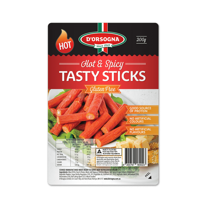 Tasty Sticks Hot & Spicy 200g