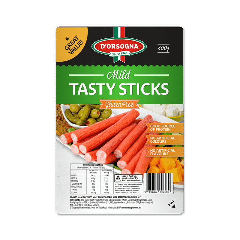 Tasty sticks mild 400g