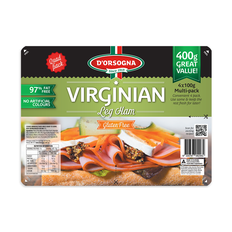 Virginian Leg Ham Quad pack 400g